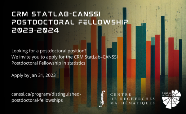 Apply for a CRM StatLab–CANSSI Postdoctoral Fellowship in Statistics for 2023–2024 post thumbnail